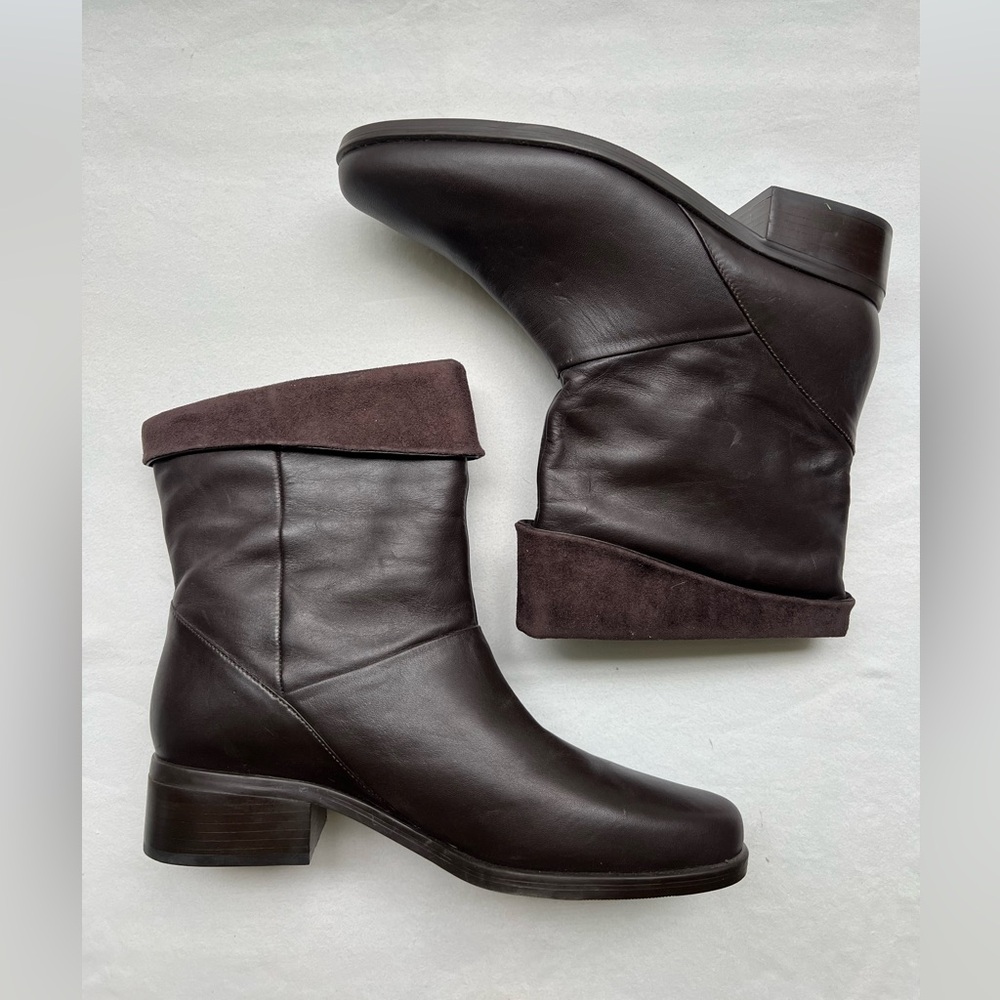 Markon Shane Brown Genuine Leather Boots Foldover size 9.5 M